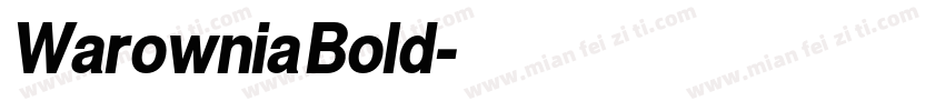 Warownia Bold字体转换